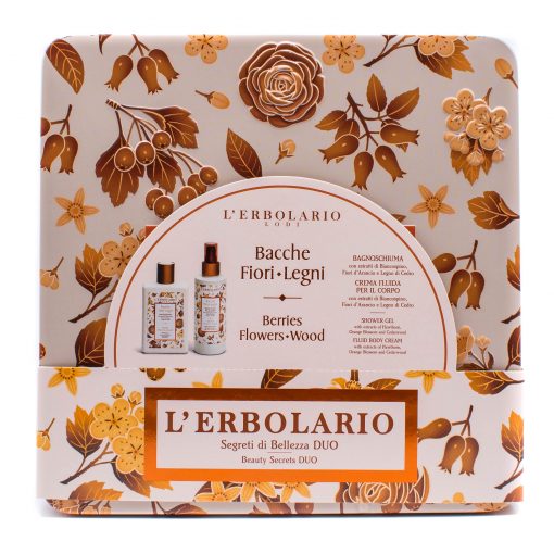 Bacche Fiori Legni Segreti di Bellezza DUO: Bagnoschiuma 250 ml e Crema Fluida per il Corpo 200 ml - Edizione limitata