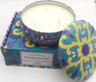 COLORS CANDELA MAIOLICHE CITRONELLA & LAVANDA 400G