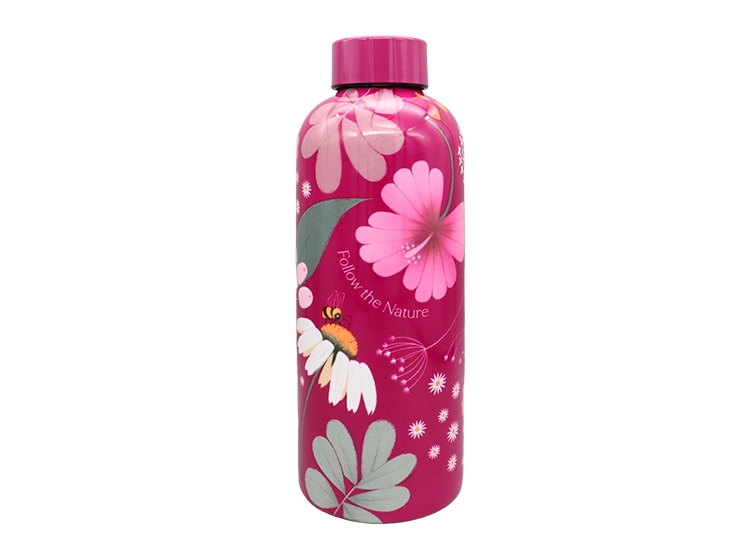 NEAVITA BOTTIGLIA THERMOS IN ACCIAIO JOYFULL NATURE FUCSIA 500ML