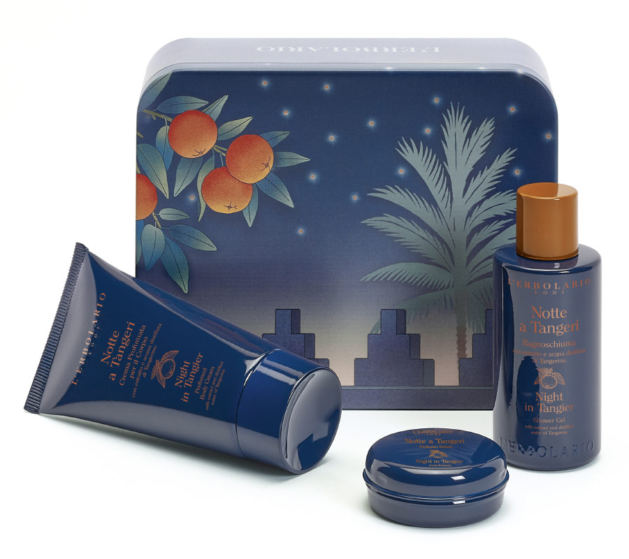 Notte a Tangeri Beauty Box Atmosfere d'Hammam: Profumo solido 15 ml, Bagnoschiuma 50 ml e Crema Profumata per il Corpo 50 ml