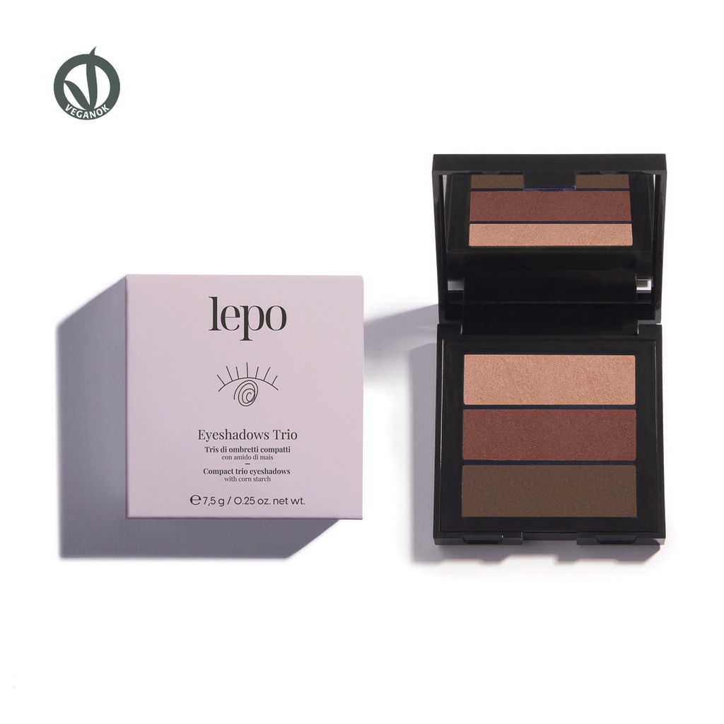 LEPO EYESHADOWS TRIO 02 MARRONE ROSATO