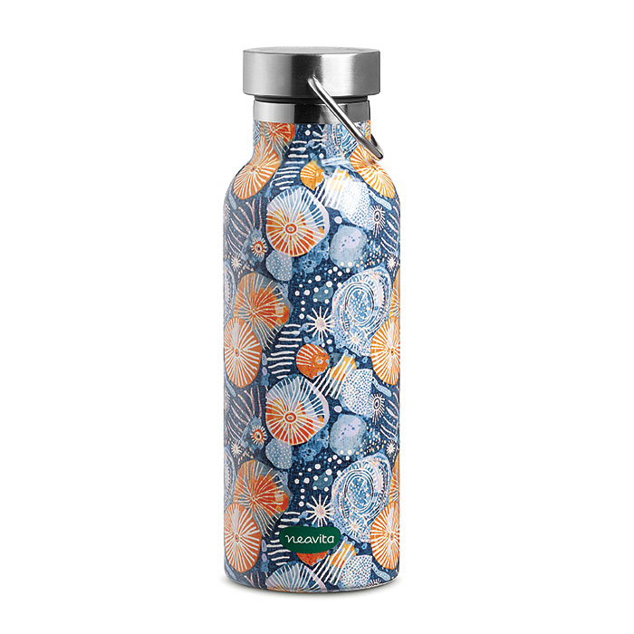 NEAVITA BOTTIGLIA THERMOS IN ACCIAIO TWICE INDACO 500ML