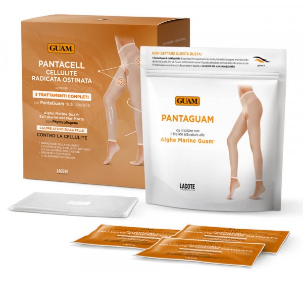 GUAM PANTACELL CELLULITE RADICATA OSTINATA + 2 BUSTE LIQUIDO RICARICA + PANTALONE PROTETTIVO