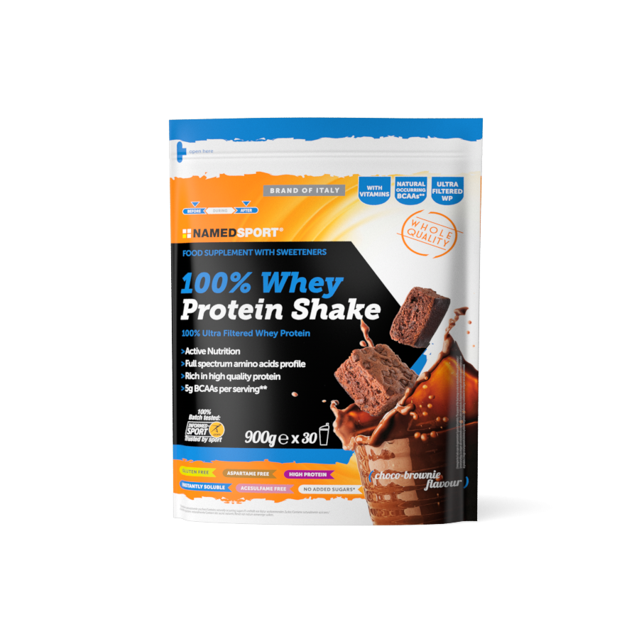 100% WHEY PROTEIN SHAKE CHOCO-BROWNIE 900G