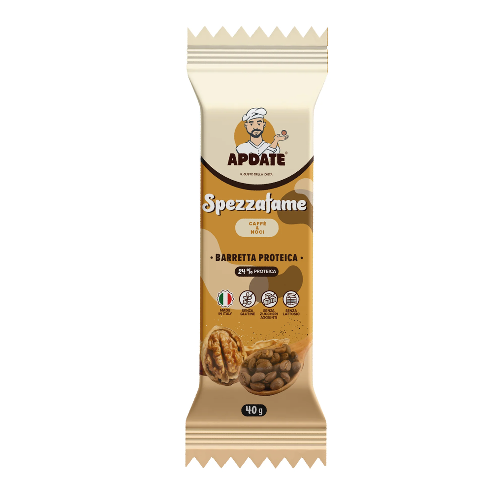 BARRETTA PROTEICA SPEZZAFAME CAFFE E NOCI 40G