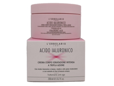 Acido Ialuronico Crema Corpo Idratazione intensa a Tripla Azione Trattamento anti-age 200 ml