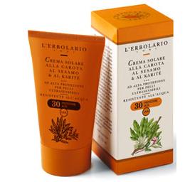 Crema solare con Carota, Sesamo & Karitè' SPF30 125 ml