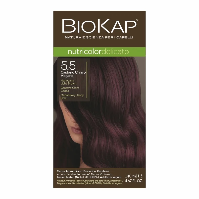 BioKap Nutricolor Delicato 5,5 Castano Chiaro Mogano