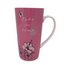 NEAVITA TAZZA MUG ALTA WINTER FLOWERS ROSA IBISCO