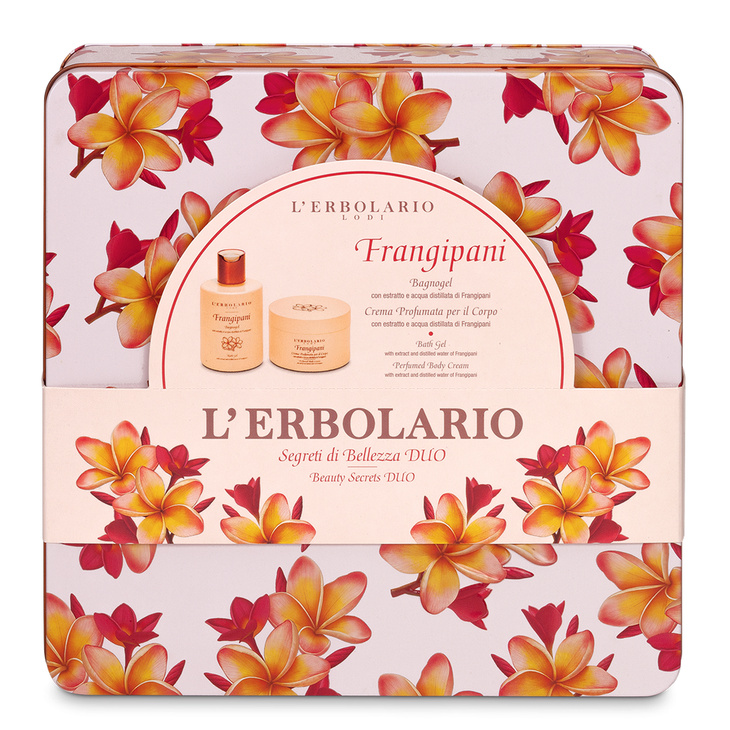 Frangipani Segreti di Belleza DUO: Bagnogel 300ml e Crema Profumata Corpo 200ml - Edizione limitata