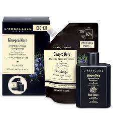 Ginepro Nero ECO-KIT - Edizione limitata - Shampoo Doccia Energizzante 250 ml + Ecoricarica 500 ml