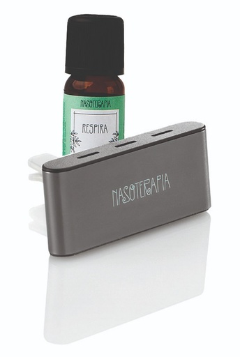 [978258681] NASOTERAPIA DIFFUSORE AUTO GRIGIO CON SINERGIA RESPIRA 5ML