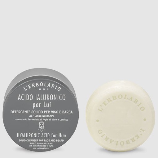 [986106387] Acido Ialuronico per Lui Detergente Solido Viso e Barba 60 gr