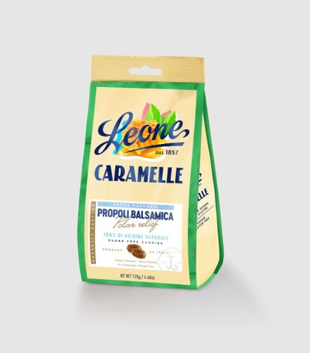 [987682325] PASTIGLIE LEONE CARAMELLE PROPOLI BALSAMICA SENZA ZUCCHERI 125G