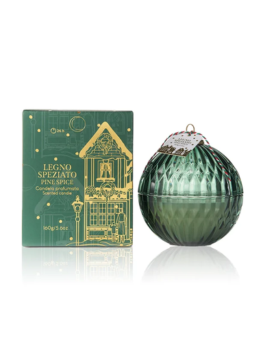 [988655155] HIMALAYA CANDLE CHRISTMAS BALL PINE SPICE LEGNO SPEZIATO 160G