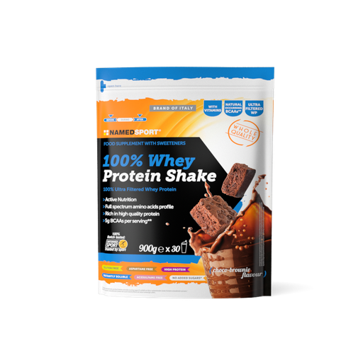 [974369605] 100% WHEY PROTEIN SHAKE CHOCO-BROWNIE 900G