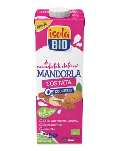 [982471649] ISOLA BIO BEVANDA DI MANDORLA TOSTATA 0% ZUCCHERI 1LT