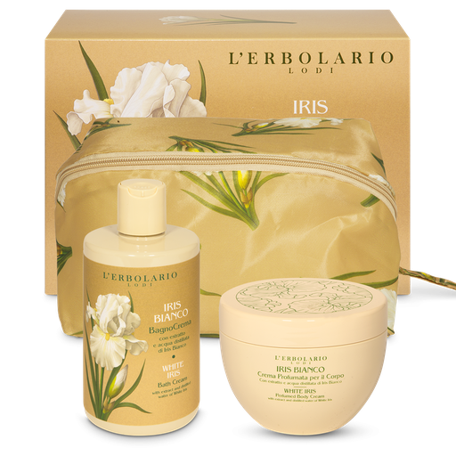 [989868993] Iris Bianco Beauty-Case Gemma: BagnoCrema 300 ml e Crema Profumata per il Corpo 300 ml