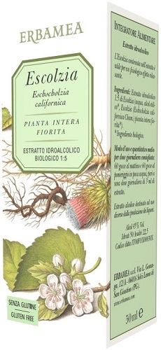 [922372418] Escolzia PIANTA INTERA FIORITA ESTRATTO IDROALCOLICO BIOLOGICO 50 ml