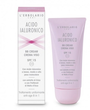 [932713617] Acido Ialuronico BB Cream Crema Viso SPF15 Trattamento uniformante anti-age 8 in 1 50 ml