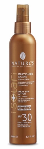 [941803417] SOLARI NATURE'S SPRAY FLUIDO SOLARE SPF30 200ML