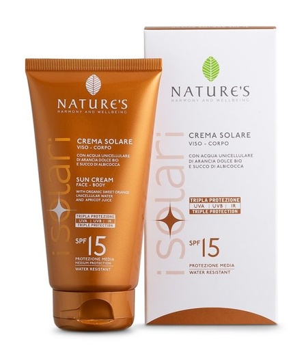 [935601132] SOLARI NATURE'S CREMA SOLARE VISO E CORPO SPF15 150ML