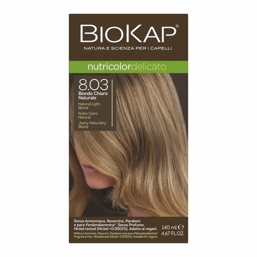 [935682411] BioKap Nutricolor Delicato 8,03 Biondo Chiaro Naturale