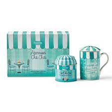 [984794851] NEAVITA COFANETTO CHIT CHAT INFUSO CASA DOLCE CASA 40G E INFUSIERA AZZURRA 300ML